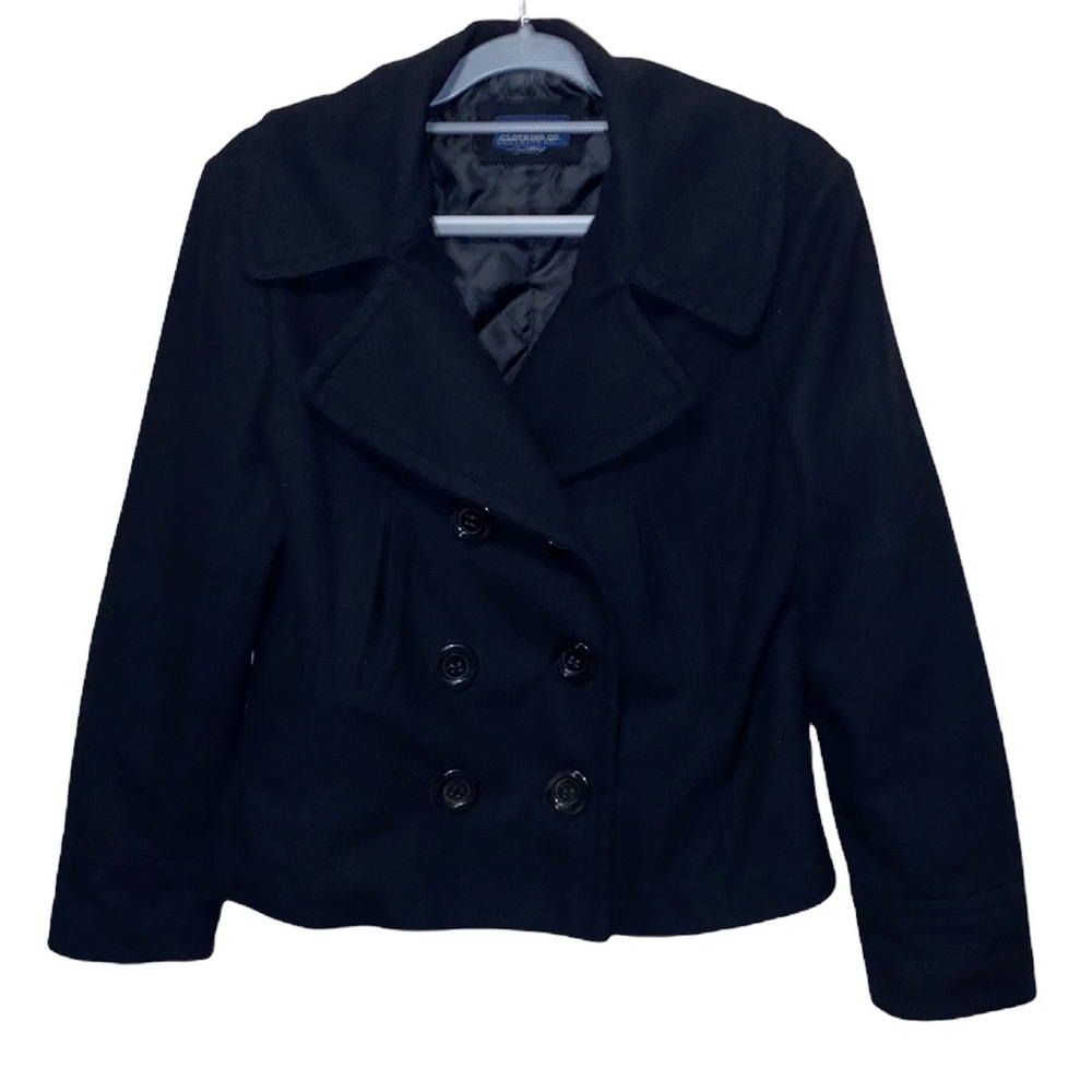 Austin Clothing Co Black Wool Pea Coat Size M